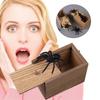 Funny Wooden Scare Box Scary Spider In The Case Prank Joke Trick Play Toys Gift