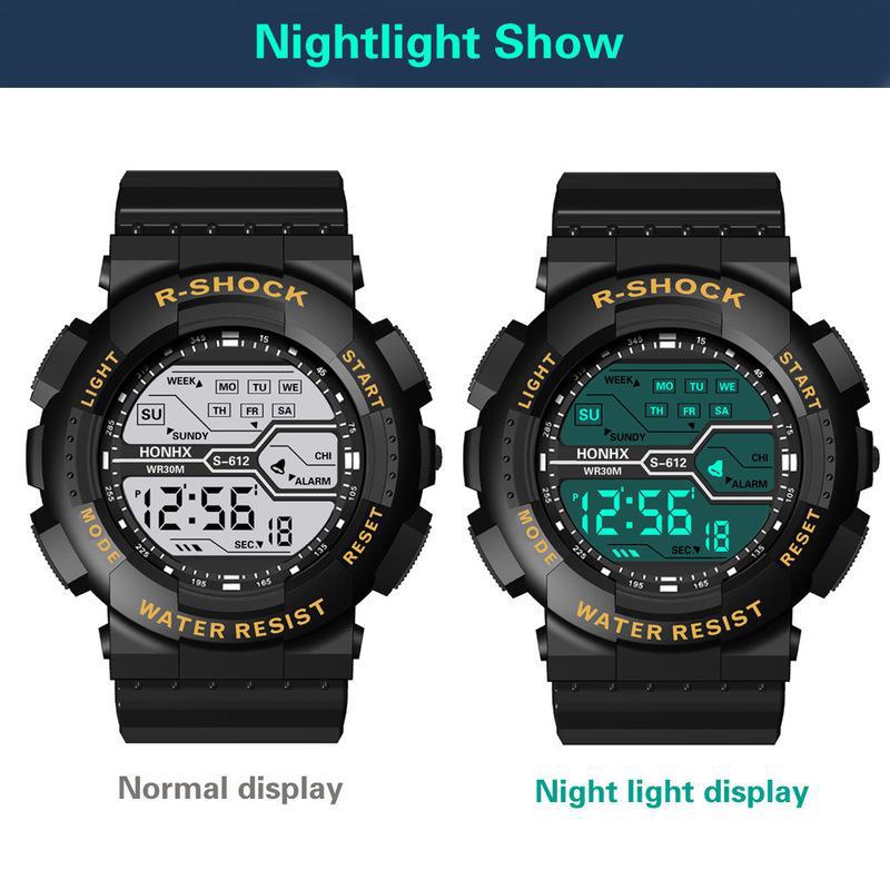 Good Luxury Top Brand Digital Date Outdoor Watch for Men Men's Multi-function Fashion Watches Luminous Electronic Sport Military Watch LED