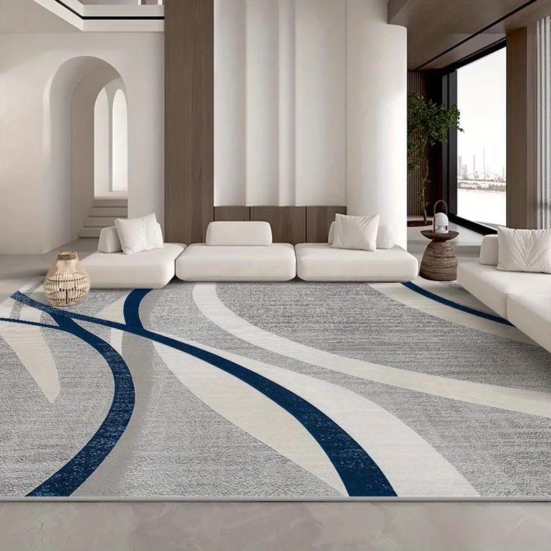 Modern Geometric Rug Non-slip, Machine Washable Sofa & Coffee Table Mat Bedside Rug for Bedroom Home Decor