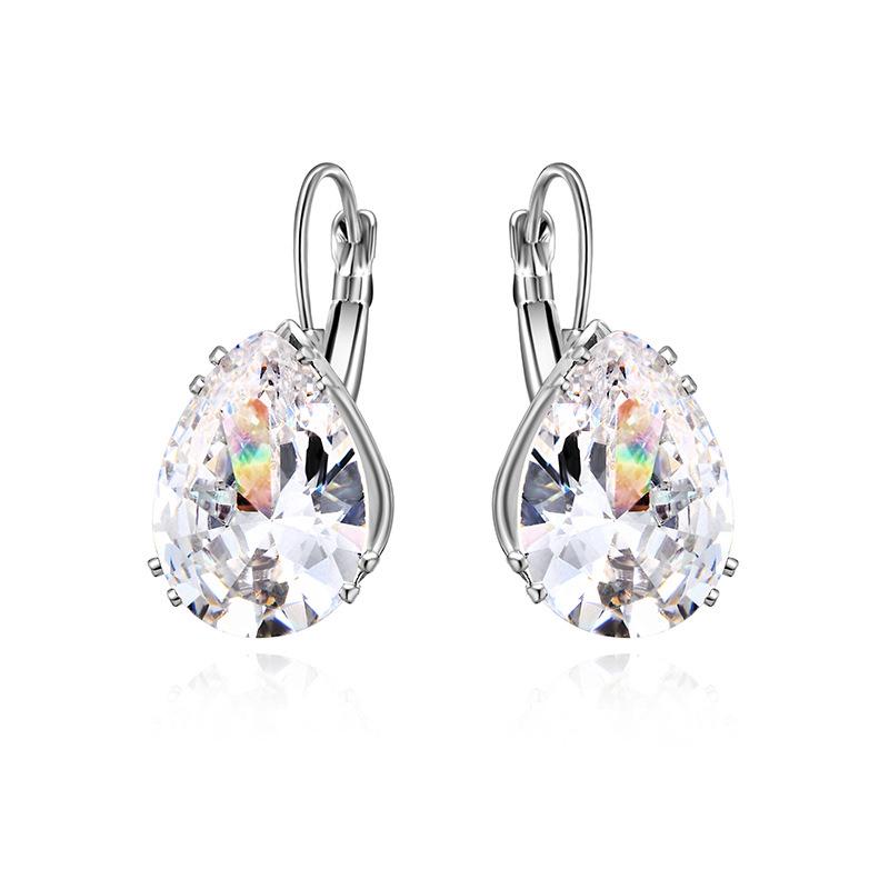 Подарок на День Святого Валентина Кристалл Большой Камень Висячие Серьги Модные Элегантные Ювелирные Изделия Партии