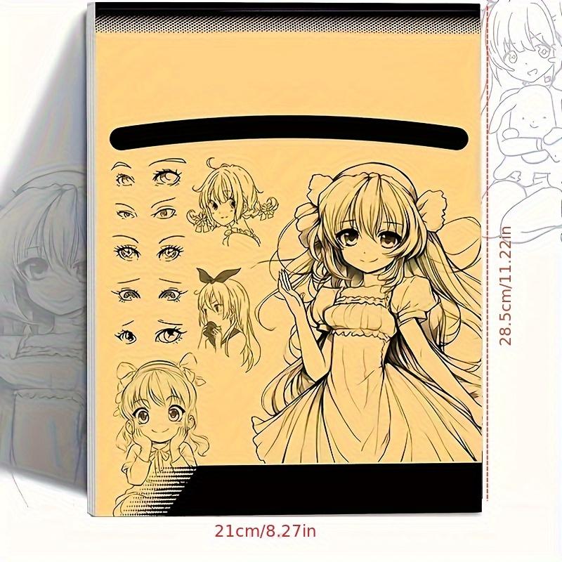 Anime Character Line Art Drawing Book: A Simple Hand-drawing Exercise Book for Beginners - 48 Pages of Outline Patterns