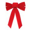Рождественский красный тканевый бант, большой многоразовый DIY, рождественская елка, подарочная коробка, украшение венок, праздничный бант, товары для вечеринок