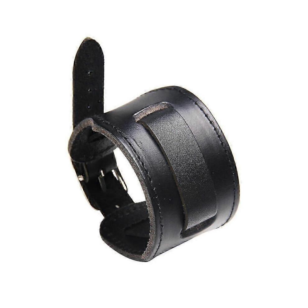 2025 Latest Model  Trendy Men Wide Genuine Leather Bracelet Brown Wide Cuff