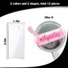 Name Plate for 30 Oz Stanley Cups,12 PCS Acrylic Nameplate Personalized Name Tag Blank Compatible with Stanley Tumbler Topper Lid Accessories