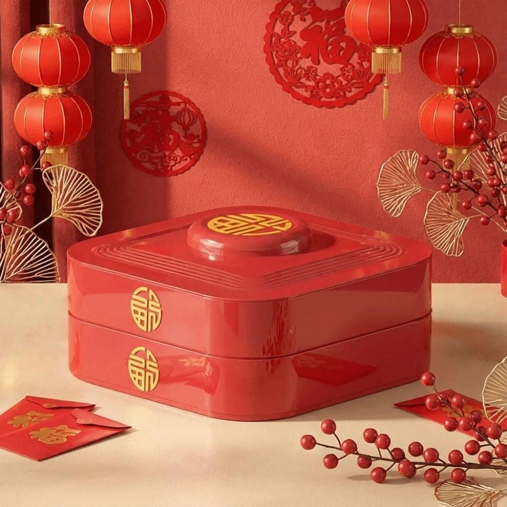2 Layers Nut Serving Tray 8-Compartment Biscuit Fruit Plate Multi-functional Candy Box  Party