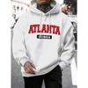 Atlanta Feorgia Atlanta Feorgia Printing Мужская толстовка Harajuku Casual Hoody Модная свободная толстовка с капюшоном Винтажные флисовые топы