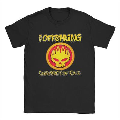 Мужские футболки The Offspring Novelty Pure Cotton Tee Shirt Short Sleeve T Shirts Crewneck Clothing Printing