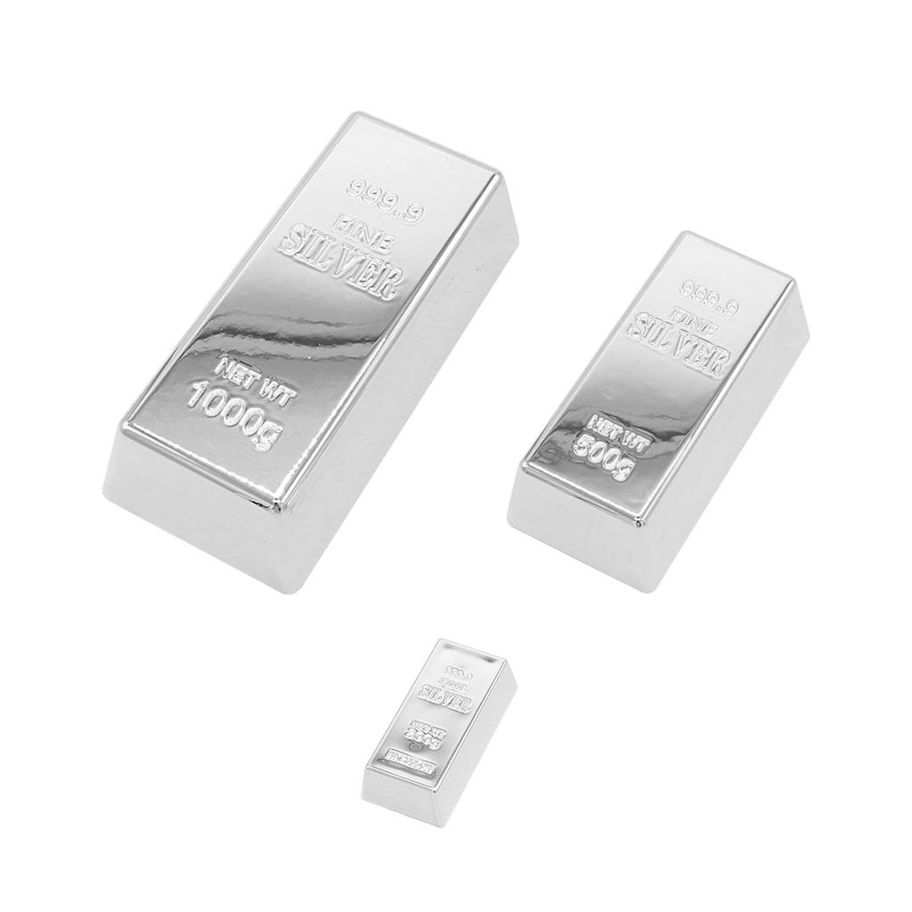 Realistic Fake Silver Party Toy Movie Prop Door Stopper for Christmas Decorations Toys Funny Gifts