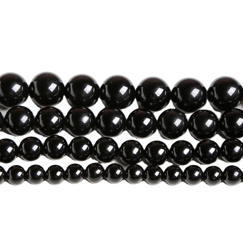Бусины Jingde Black Tourmaline для браслетов своими руками