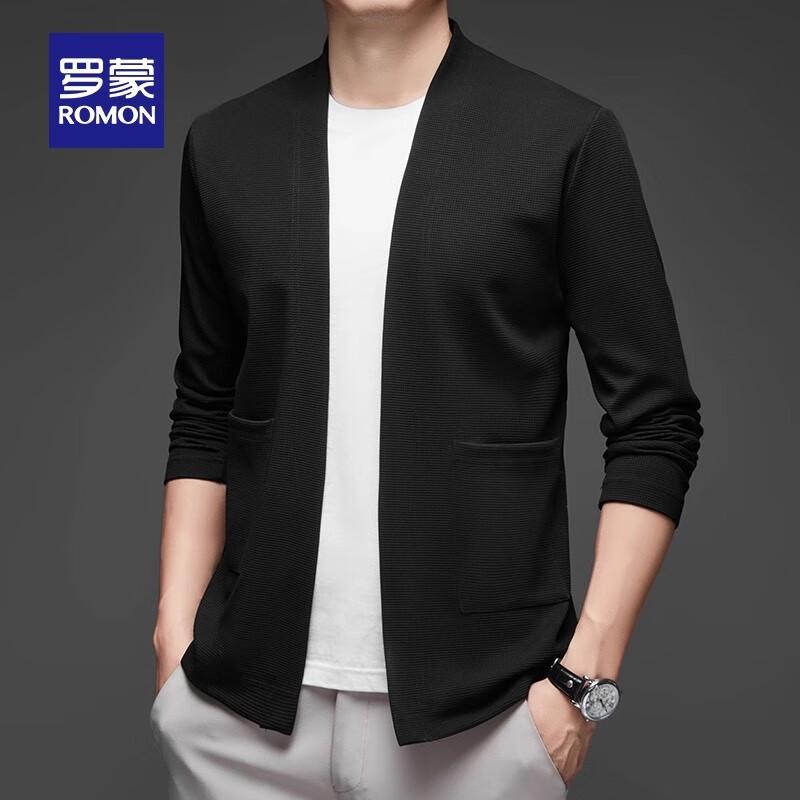 ROMON Мужской деловой повседневный вязаный кардиган-жакет