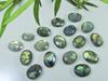 17 шт. 12X17 мм натуральный лабрадорит с обеих сторон шахматной огранки овальный драгоценный камень россыпью LM-1181