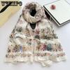 Cotton and Linen Scarf Female Original Retro Artistic Shawl Spring and Autumn