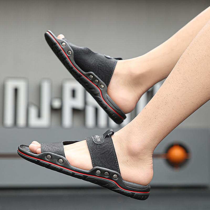 Fashion Men Summer Sandals Youth Slippers Men Design Outside Thick-Soled SandalsHigh Quality Slippers Non-Slip Men Shoes Big Size 48 49