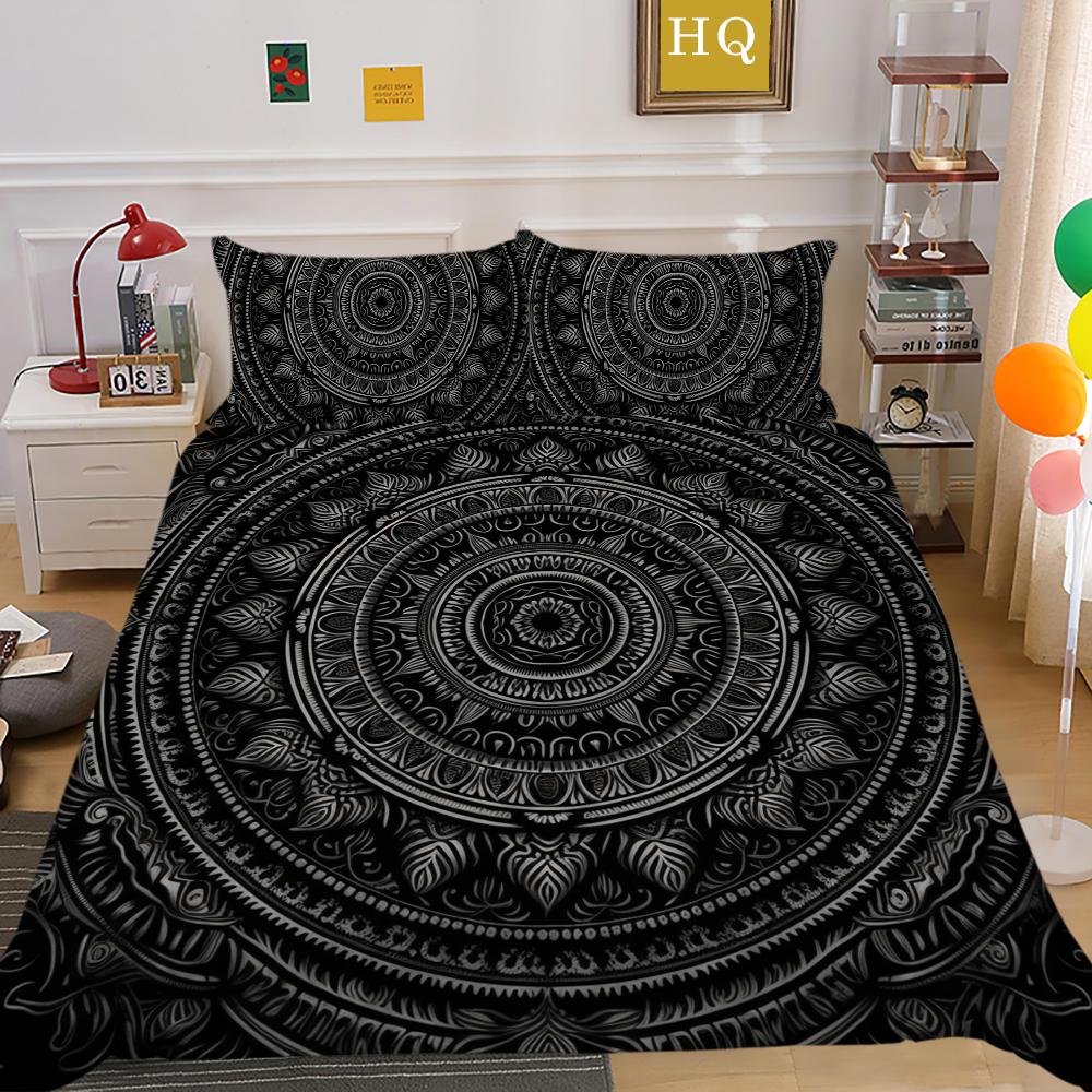 Комплекты постельного белья, красивый пододеяльник с изображением мандалы, мягкий полный двойной размер для женщин, комплект постельного белья высокого качества, домашнее постельное белье
