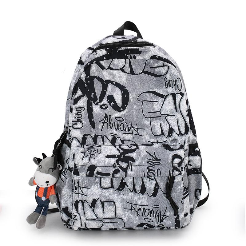 Trendy Schoolbag for Students: Men's & Girls' Junior High, High School, College Canvas Backpack