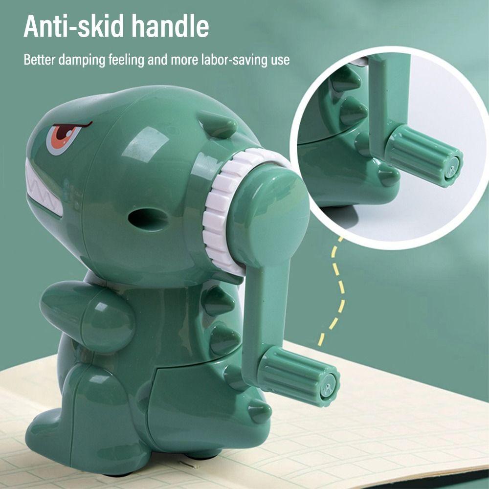 Точилка для карандашей в виде динозавра, антипригарный стержень, автоматически вводится в свинец, механический инструмент с ручным заводом