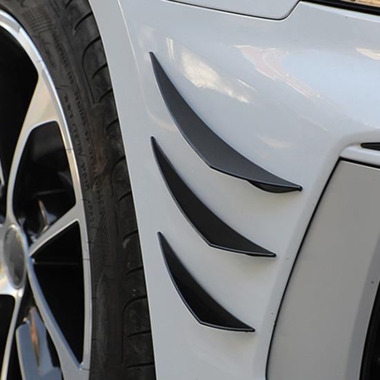 6 шт., черная нашивка против столкновений, защитная полоса для автомобильного бампера, расширенный стиль, универсальный автомобильный бампер с защитой от царапин