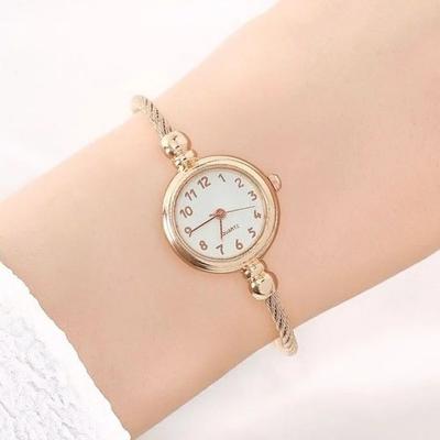 Женские проволочные браслеты-часы с цифрами Rose Gold Проволочный браслет Цифры Rose Gold