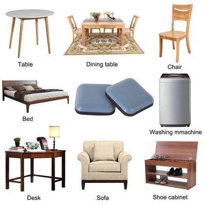 Мебельные накладки 20 шт. PTFE слайдеры квадратные накладки для ножек стула дивана стола защита пола дома фурнитура резиновые ножки