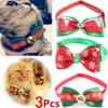 3 шт. Новая красная и зеленая рождественская коллекция Галстук-бабочка для питомца Ручная работа Ювелирное изделие Ошейник Кошка и Собака Милая бабочка Аксессуары для питомца