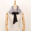 Lara Ribbon Color Scarf Dark Gray Lalaf261