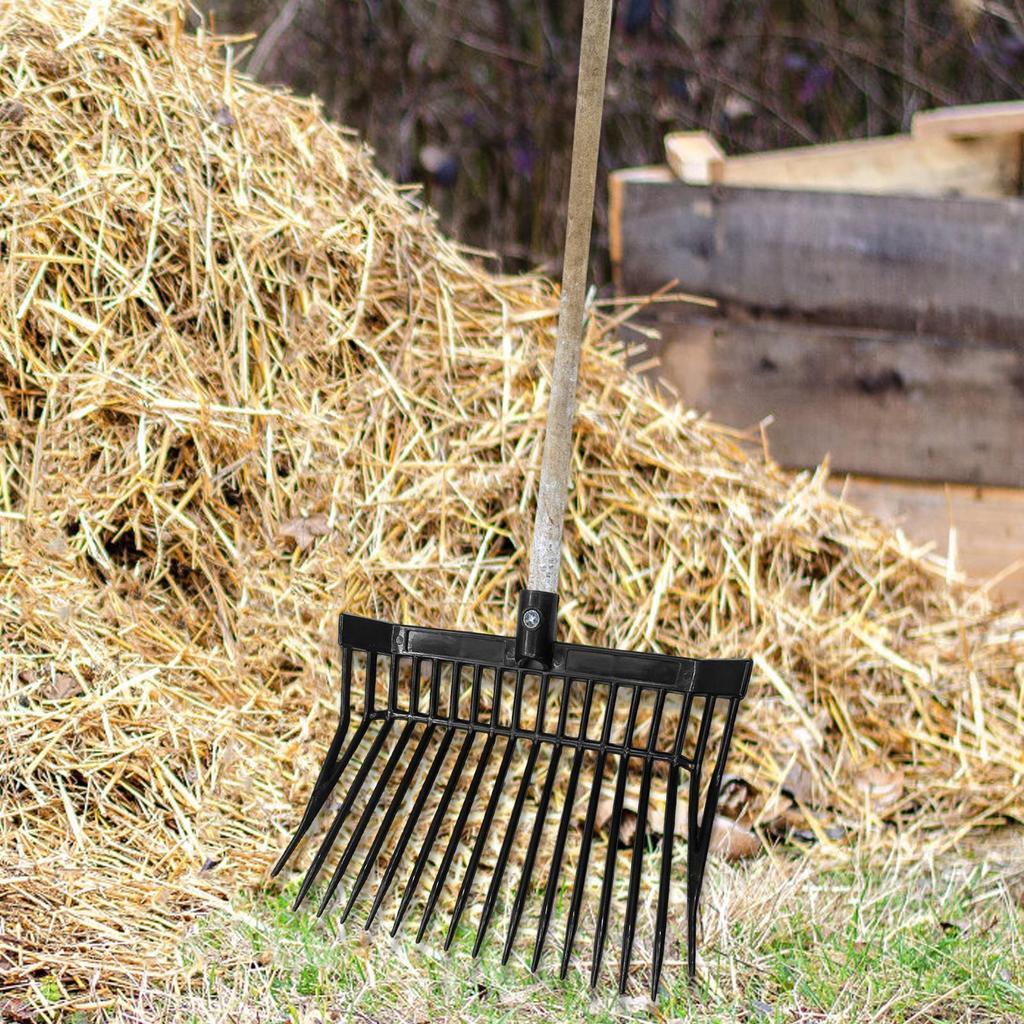 Вилы для конского навоза Сменная головка Грабли Садовые вилы для фермерского животноводства