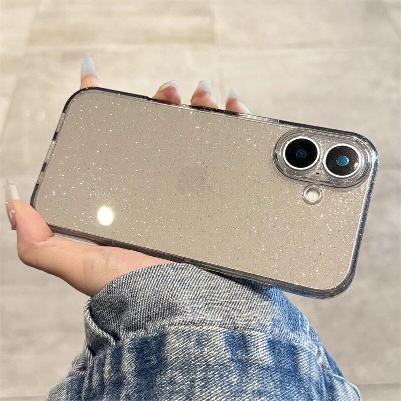 Защитный чехол с блестками для iPhone 16 Pro Max, Совместимость с Apple 17, Премиальное ощущение