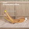 Outdoor Rocking Chair w/ Slatted Seat. Wooden Rocking Chair. 130cm x 60cm x 60cm. Light Brown