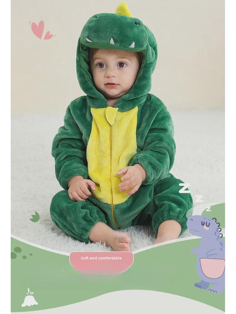 Детский костюм для скалолазания с динозавром, детский комбинезон с единорогом, детская фланелевая одежда для скалолазания, детская одежда для скалолазания Cross-Border