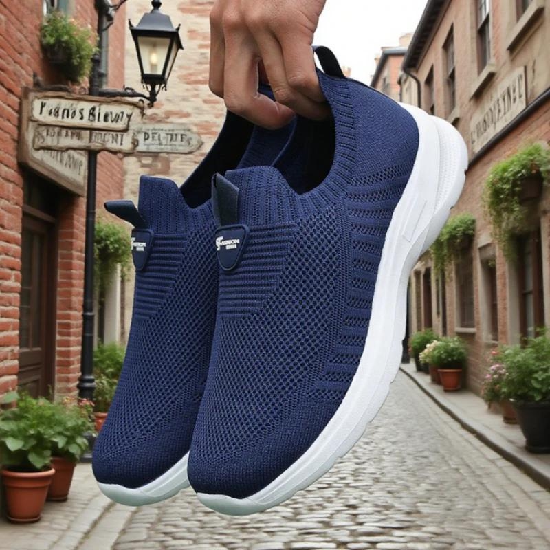 New Men's Walking Shoes Stretch Flex Mesh Male Yoga Fitness Shoes Fashion Breathable Vulcanized Fitness Sneakers Tenis Masculino