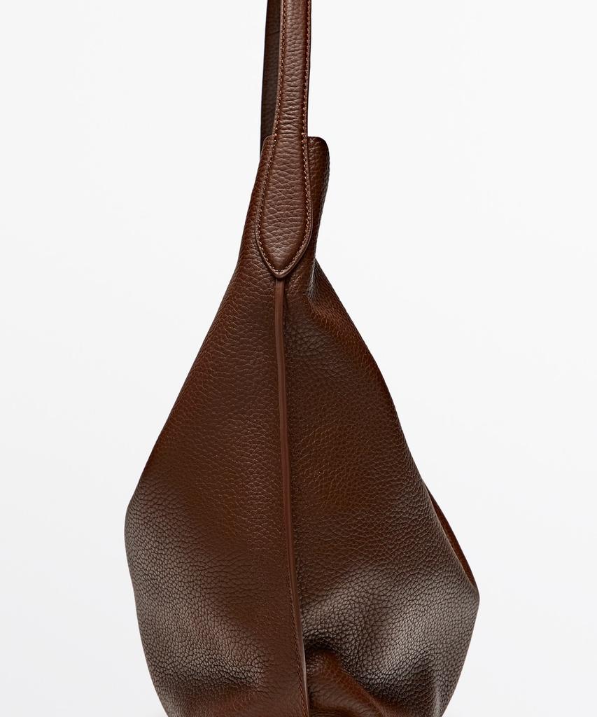 Massimo Dutti Napa Leather Medium Shoulder Bag