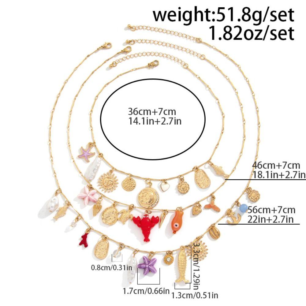 Exquisite Multilayer Necklace Elegant Cowboy Cowgirl Choker Fashion Colored Necklace  Beach