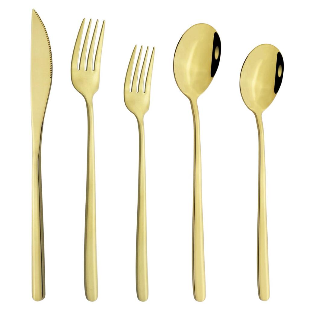 5/10/20 Pcs Colorful Dinnerware Cutlery Set 304 Stainless Steel Flatware Set Mirror Knife Fork Spoon Tableware Set Kitchen Silverware