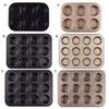 Cupcake Pan 6/12 Cavity Reusable Non-stick Bakeware Carbon Steel Kitchen Biscuit Muffin Tray Mold Pan Bakery Supplies