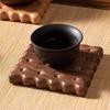 Wooden Coaster Lotus Root Slices Cookies Flowers Table Coaster Versatile Insulation Pad for Home Decoration