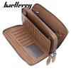 Baellerry Men Fashion Long Wallet Business Design Leather Zip Purse Wallets