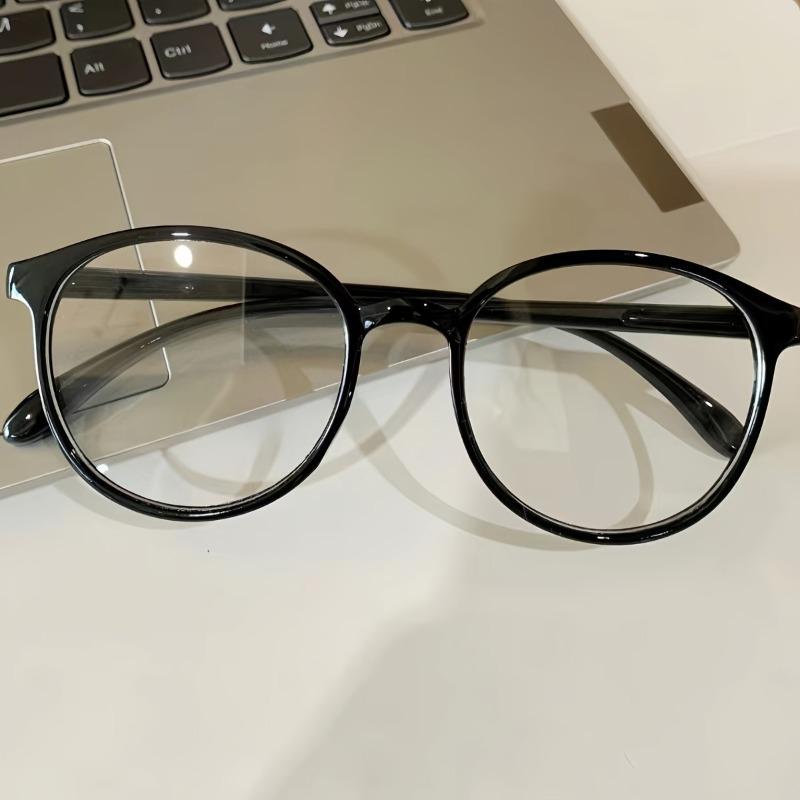 Round Frame Clear Lens Glasses Retro Fashion Decorative Glasses Computer Spectacles For Women Men