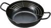 Yoshikawa SH9160 24cm Tempura Made In Gas and Induction with Iron Pan, Japan, Compatible, Strainer,