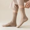 Женские носки до середины голени, универсальные носки на весну и осень, удобные и дышащие, однотонные, многослойные носки