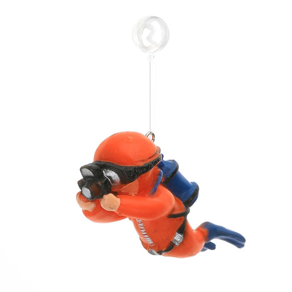 Aquarium Desktop Small Fish Tank Decoration Ornament Diver Floating Creative PVC Doll