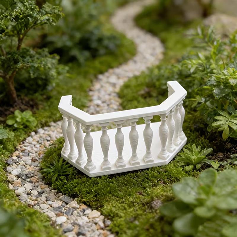 European Style Miniature Dollhouse Balcony with Railing – Collectors Grade Accessory for Realistic Scenes, DIY & Model Display