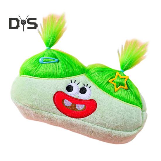 DIY Pencil Case Box Organizer Long Hair Doll Design Large Capacity Zipper Closure Pen Marker Drawing Tool Holder