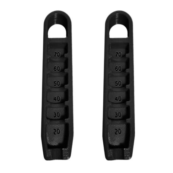 2 шт. Инструмент для измерения высоты мишени для гольфа со шкалой Компактный дизайн Портативный точный инструмент для измерения высоты мишени для гольфа Простой в использовании аксессуар для тренировок по гольфу