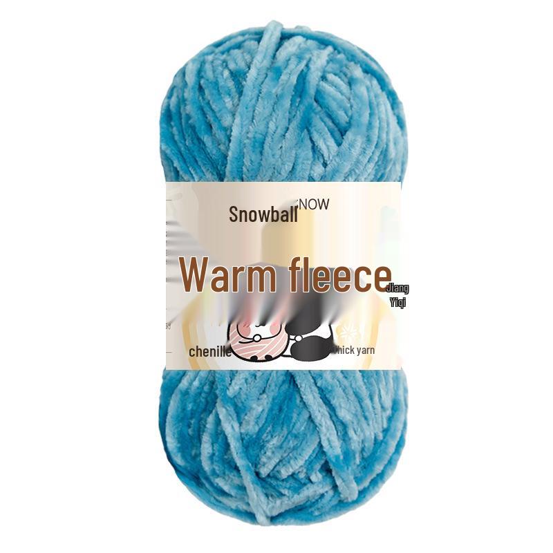 Пряжа из шенилла Jiate Snowball: Уютная, Толстая, Пушистая Пряжа для Вязания Крючком своими руками, Золотой Бархатный Трикотаж, для Проектов Обуви и Шарфов.