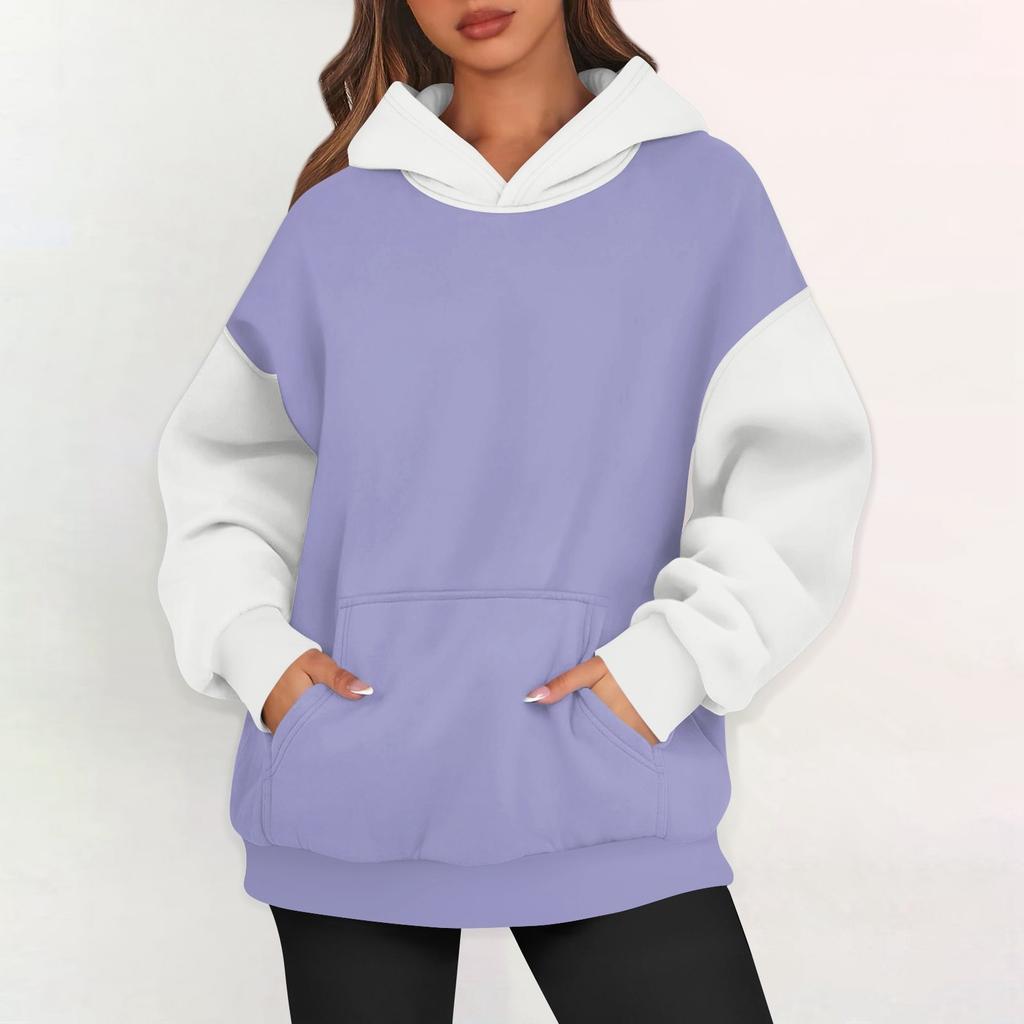 Womens Oversized Sweatshirts Fleece Hoodies Long Sleeve Pullover Outfits With Pocket