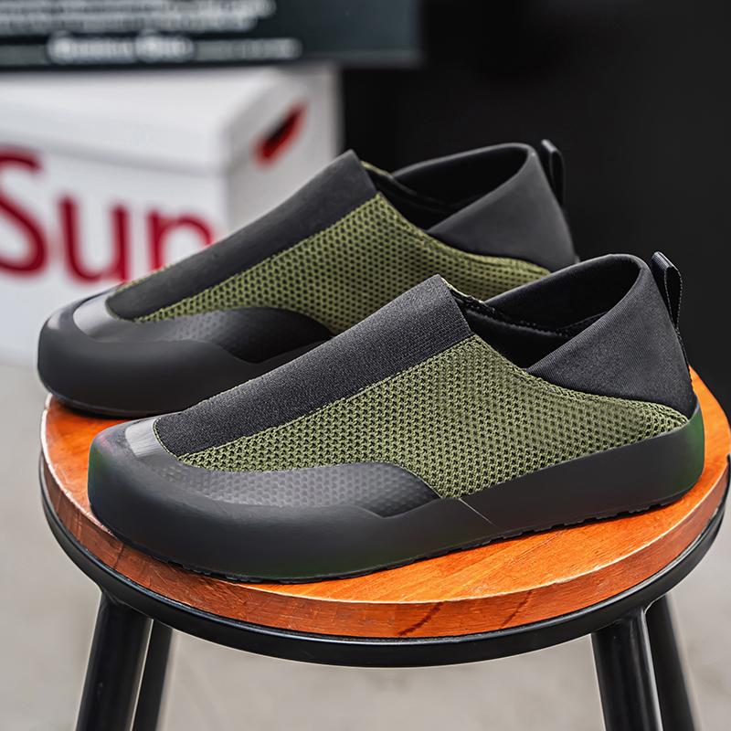 Дышащая летняя мужская обувь с защитой от запаха, универсальная сетчатая, нескользящая, повседневная обувь с мягкой подошвой, полиуретановая стелька, подошва из ПВХ