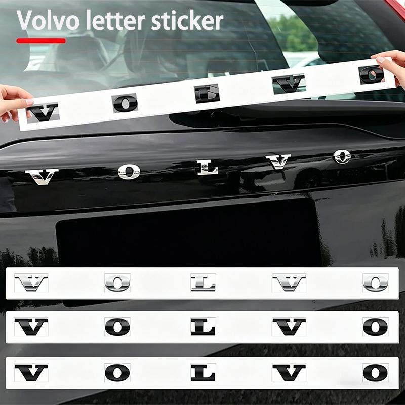 Volvo 3D ABS Letter Emblem Badge Car Trunk Tailgate Logo Sticker for XC60 XC90 S60 S90 V60 V90 V40 S80 Auto Exterior Accessories