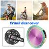 Крышка кривошипа велосипеда с резиновым кольцом Прочная, высокопрочная красочная пылезащитная крышка для рукоятки Замена деталей велосипеда Алюминиевый сплав Велосипедная шатунная система MTB