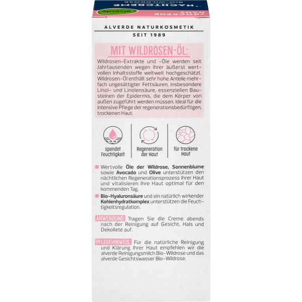 DM Alverde Nature Экологичный ночной крем с дикой розой 50 мл