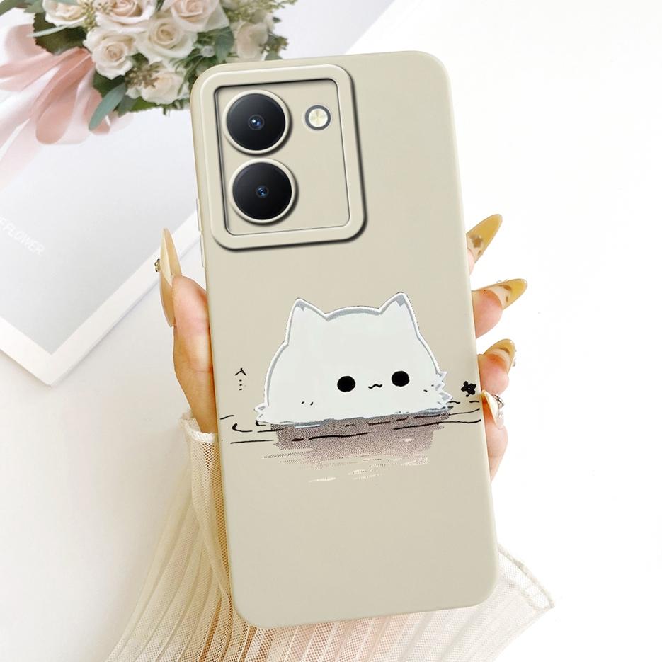 Чехол для Vivo Y36 4G V2247 Милый Кролик Мультяшная Обложка Мягкий Матовый ТПУ Чехол для Телефона Для Vivo Y36 5G V2248 Y 36 VivoY36 4G Фундас Сумки